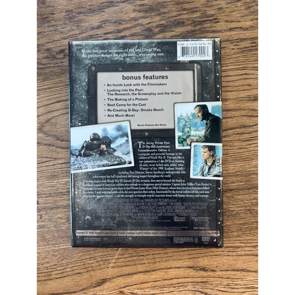 Saving Private Ryan DVD 2004 Tom Hanks Matt Damon War Drama Movie Pre-Owned - Picture 2 of 4